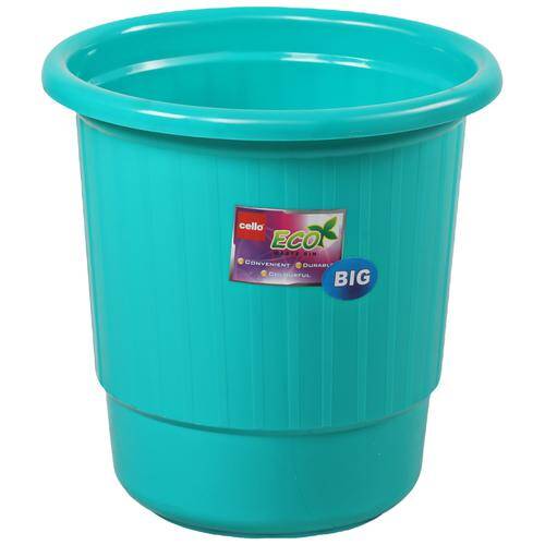 Cello Eco Waste Plastic Dustbin / Garbage Bin - Green